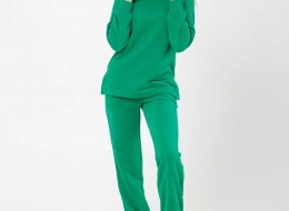 Костюм с брюками   "Агапэ" 3-й ф.футер арт. 3050 цв. зеленый