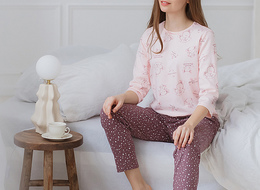 Пижама  "Агапэ" арт. 0526 цв. розовый, звездочки