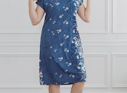 Платье  "Агапэ" арт. 5016 цв. синий, облака